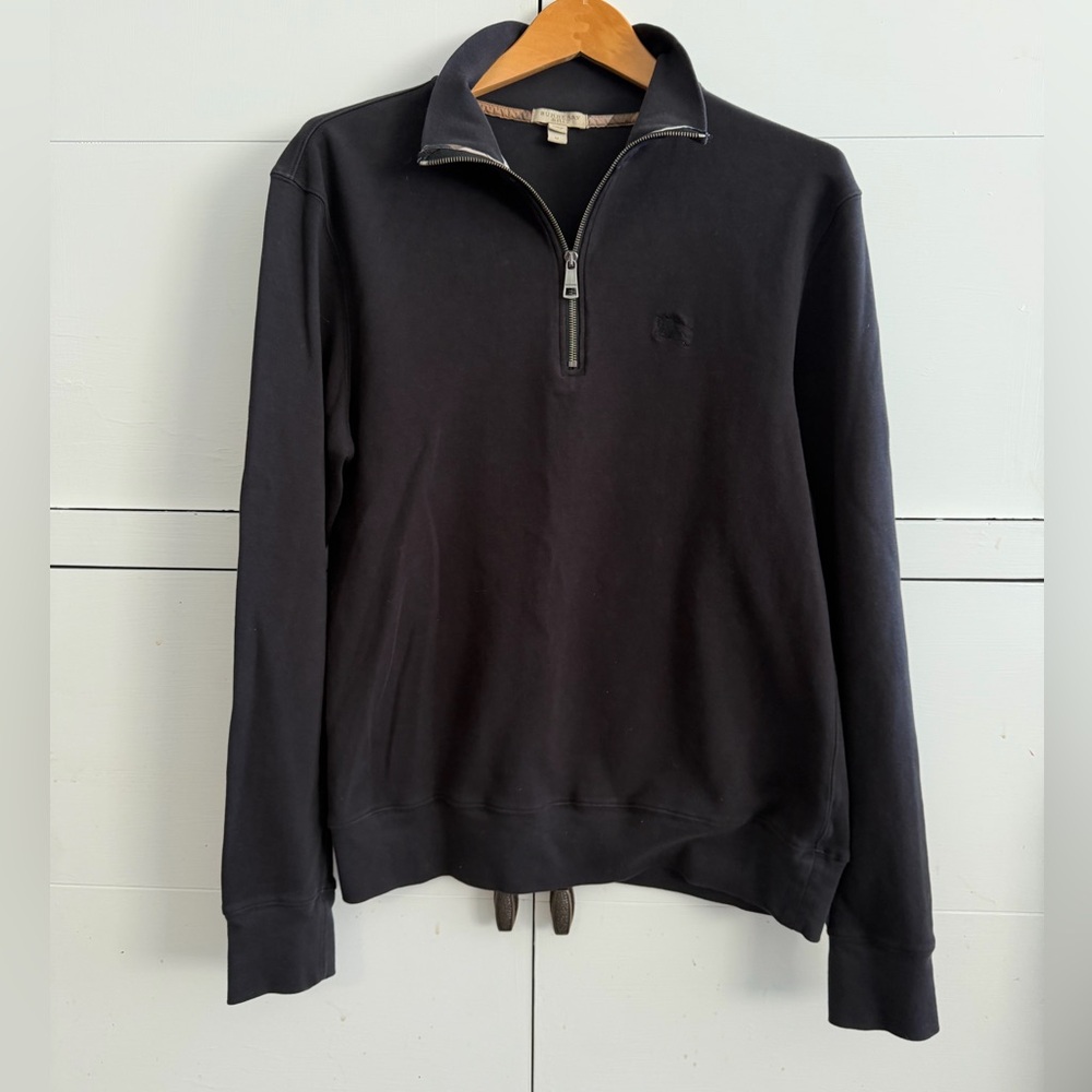 Burberry Men's Black Zip-Up Sweater